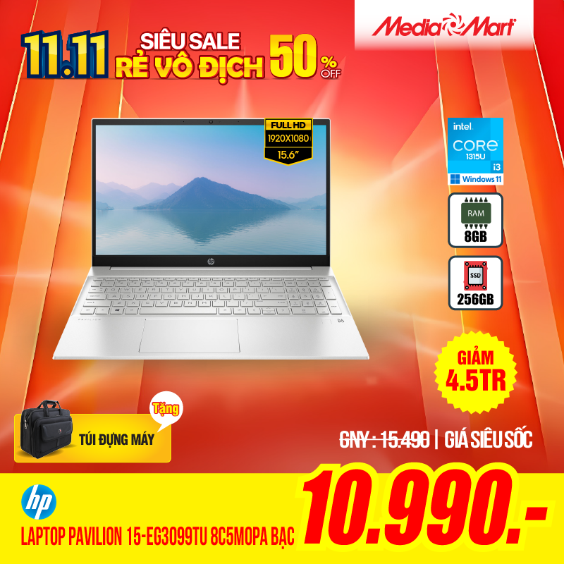 HP Pavilion 15-eg3099TU 8C5M0PA Bạc