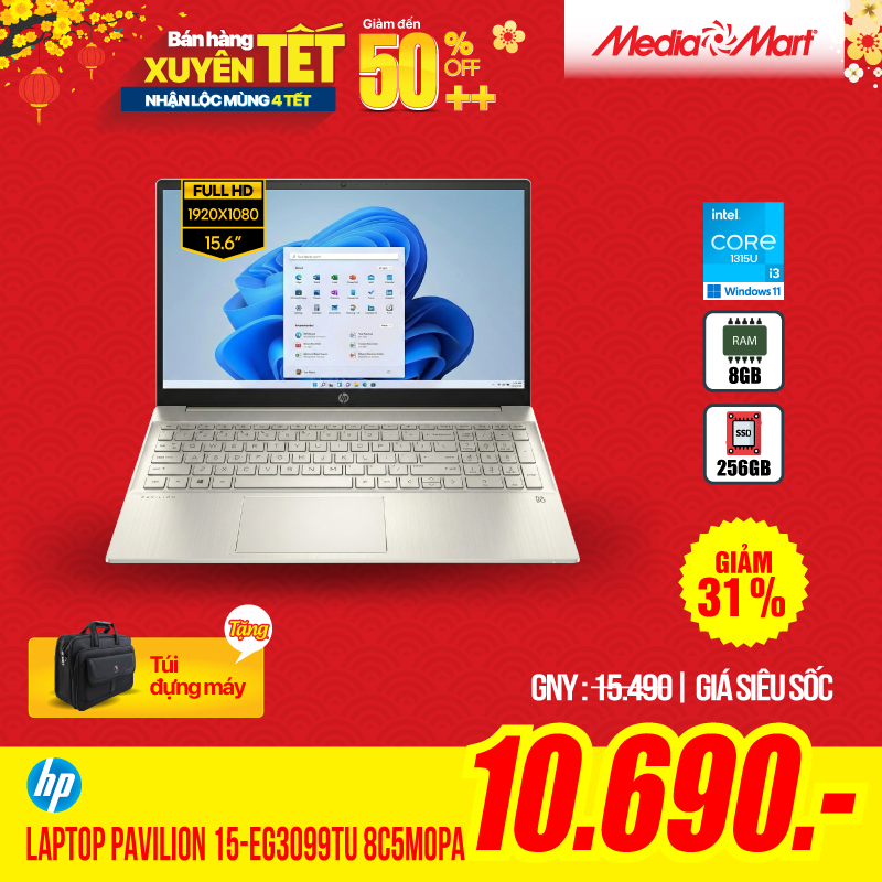 HP Pavilion 15-eg3099TU 8C5M0PA Bạc