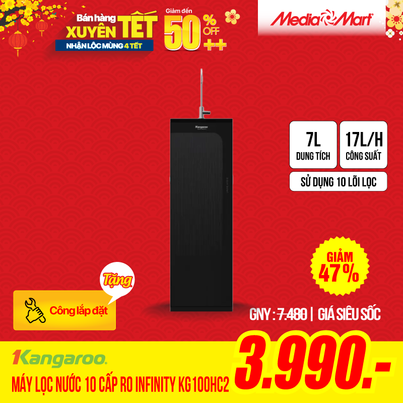 Kangaroo 10 cấp RO Infinity KG100HC2