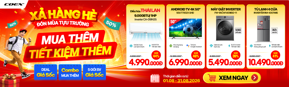 KM chân trang chủ Coex sale