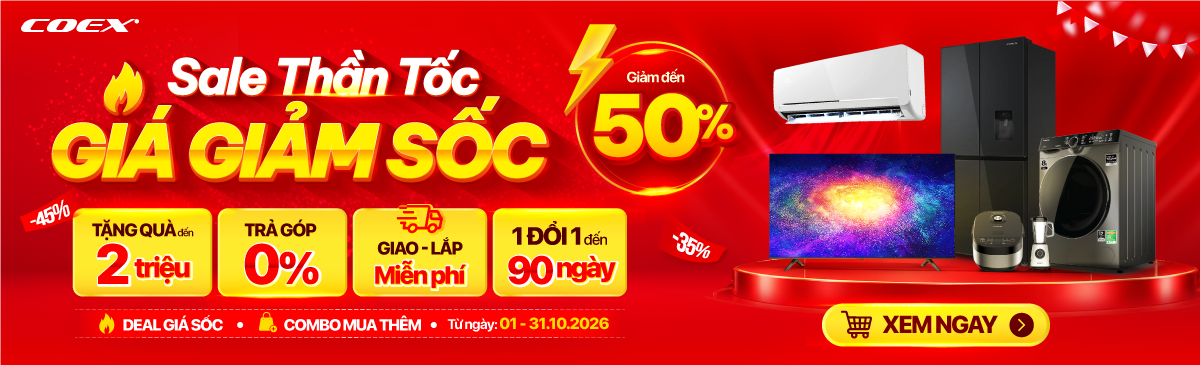 KM chân trang chủ Coex sale