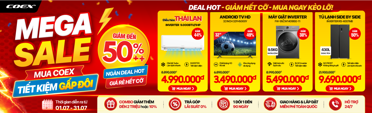 KM chân trang chủ Coex sale