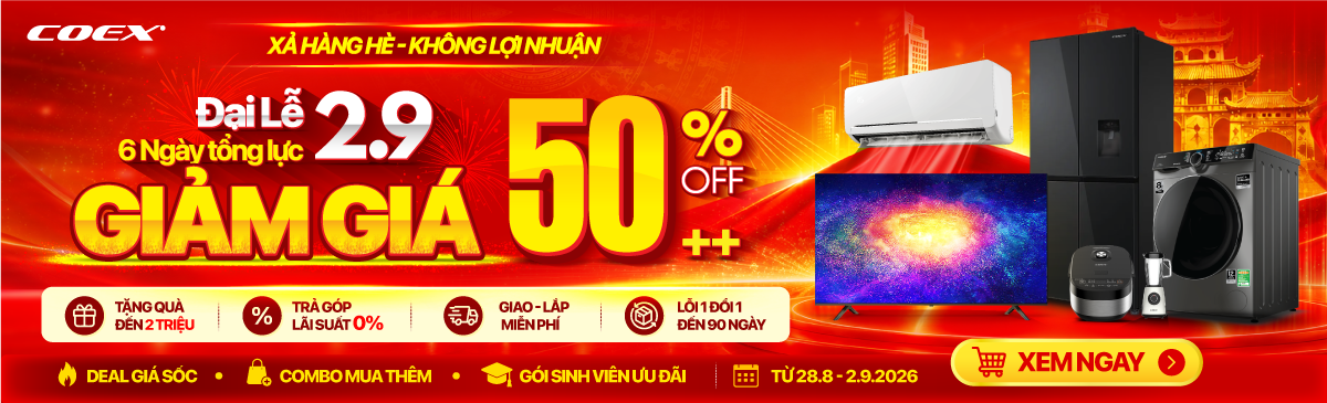 KM chân trang chủ Coex sale