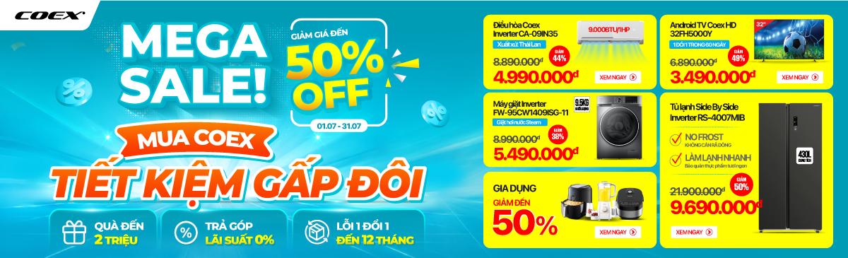 KM chân trang chủ Coex sale