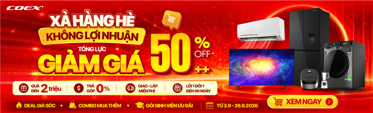 KM chân trang chủ Coex sale