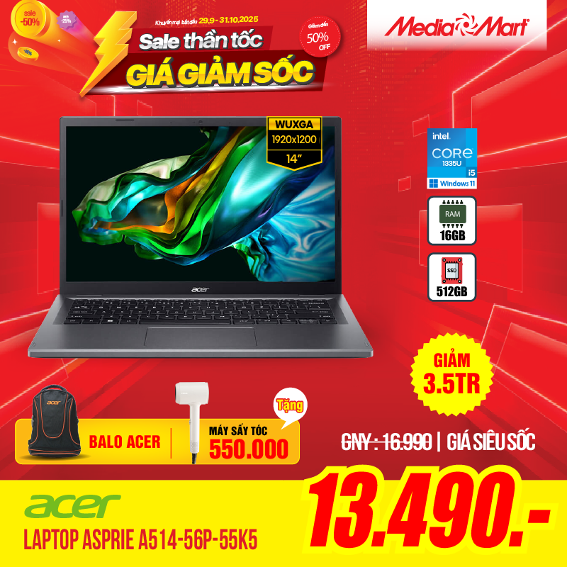 Laptop Acer ACER Asprie A514-56P-55K5