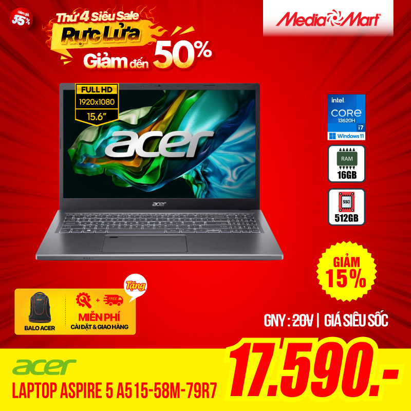 Laptop Acer Aspire 5 A515-58M-79R7