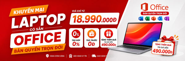 Laptop có sẵn office bản quyền