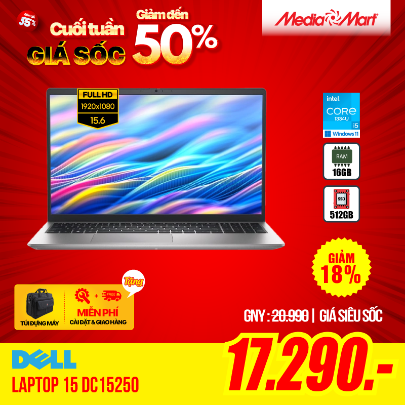 Laptop Dell 15 DC15250-i5U165W11SLU