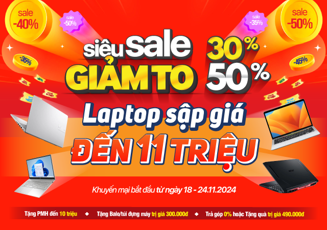 LAPTOP Siêu Sale Giảm To