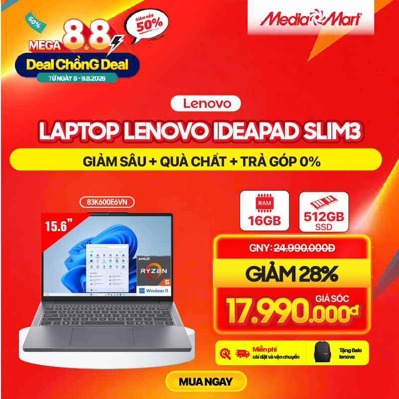 Lenovo IdeaPad Slim 3 14ARP10 83K600E6VN