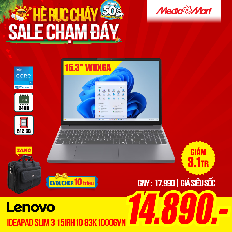 Lenovo IdeaPad Slim 3 15IRH10 83K1000GVN