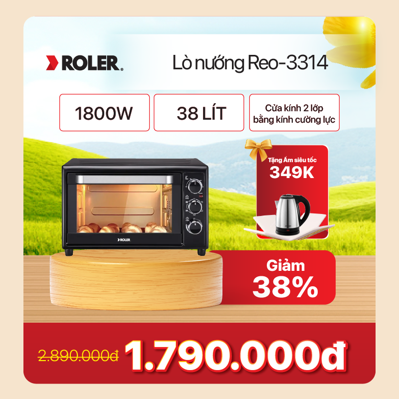 Lò nướng điện 38L Roler Reo-3314
