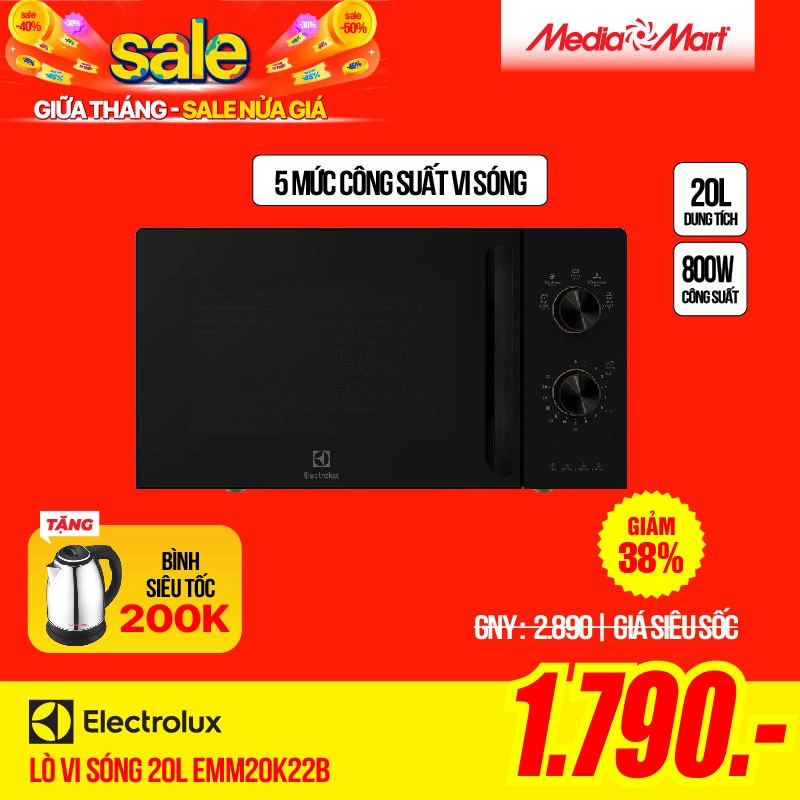 Lò vi sóng 20L Electrolux EMM20K22B