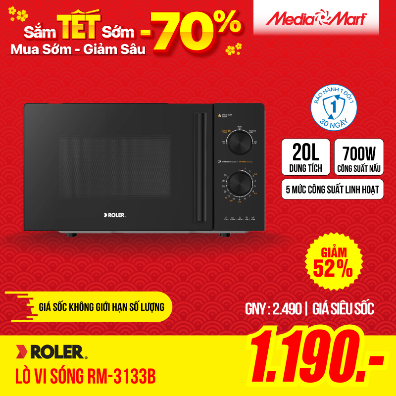 Lò vi sóng 20L Roler RM-3133B