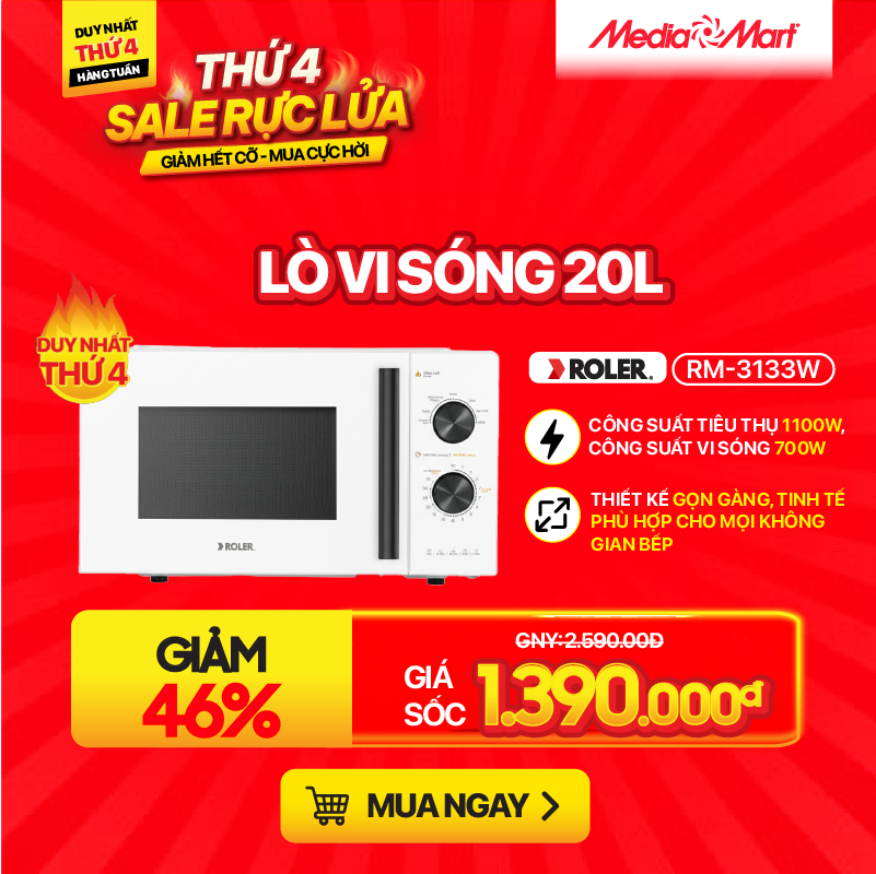 Lò vi sóng 20L Roler RM-3133W