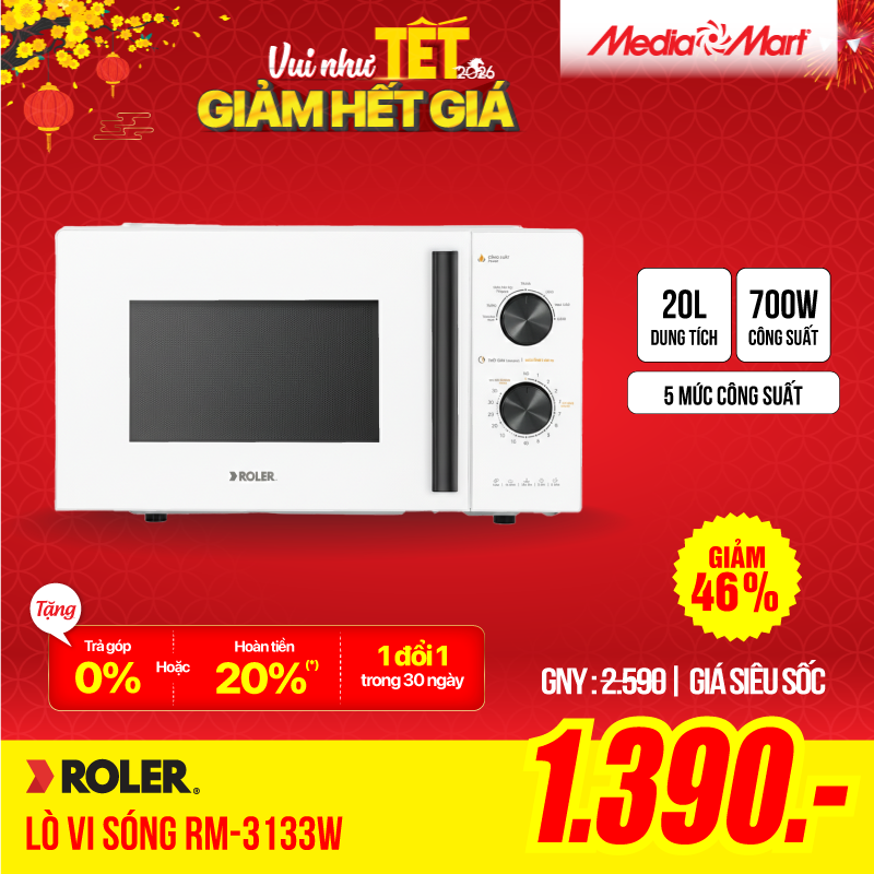 Lò vi sóng 20L Roler RM-3133W