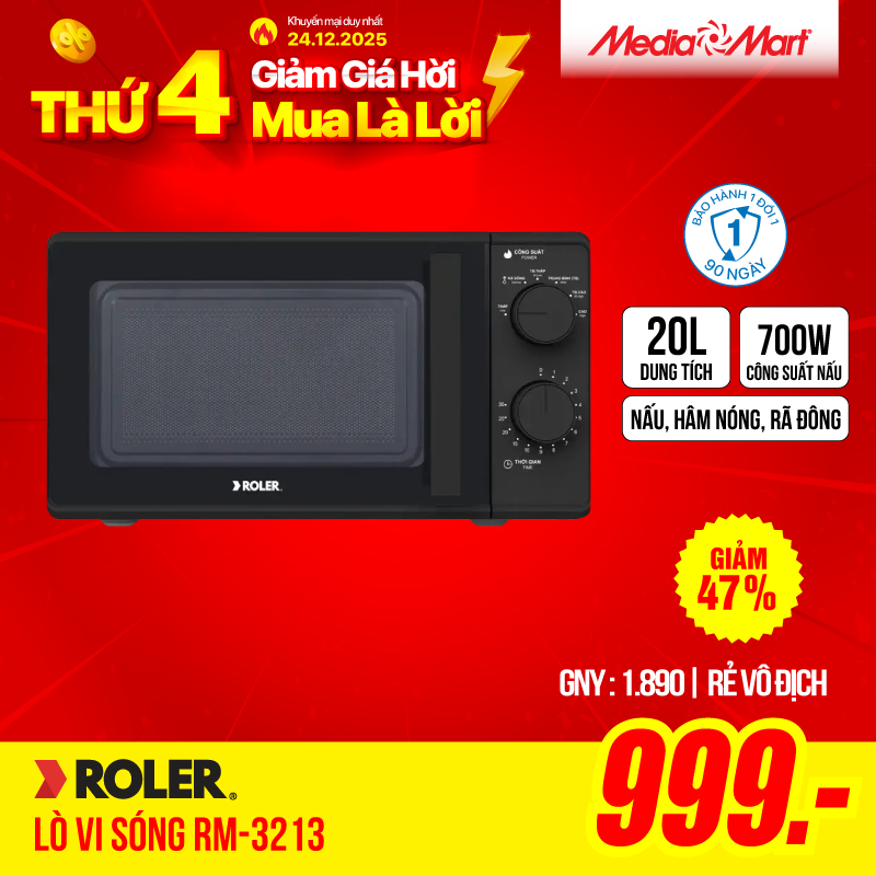 Lò vi sóng 20L Roler RM-3213