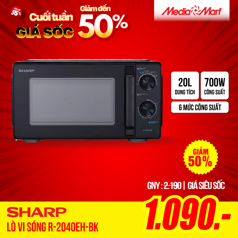 Lò Vi Sóng 20L Sharp R-2040EH-BK