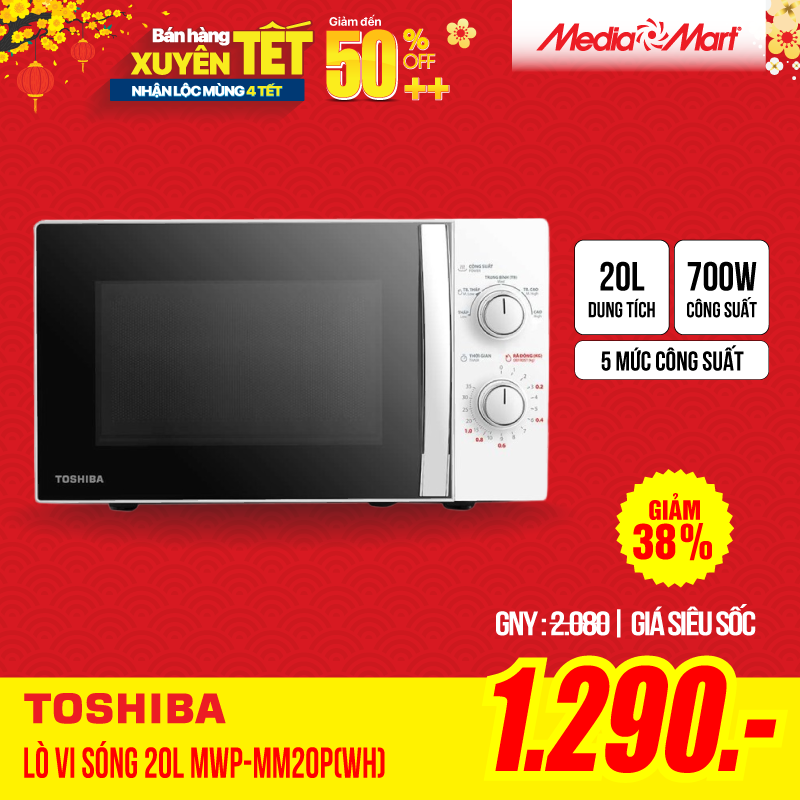 Lò vi sóng 20L Toshiba MWP-MM20P(WH)