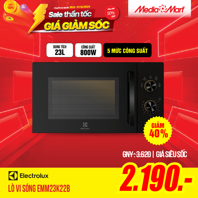 Lò vi sóng 23L Electrolux EMM23K22B