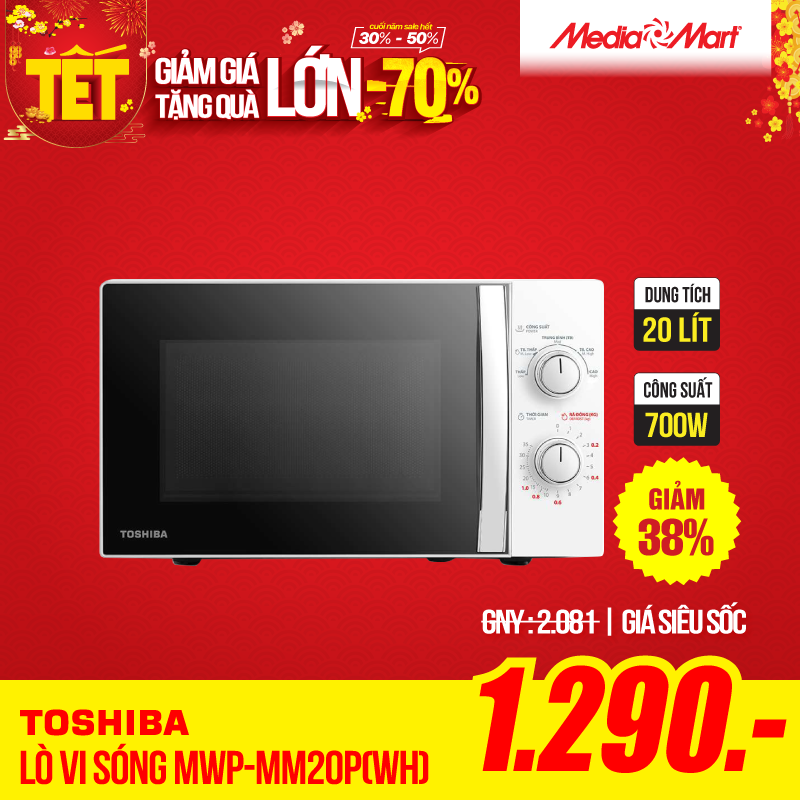 Lò vi sóng cơ 20L Toshiba MWP-MM20P(WH)