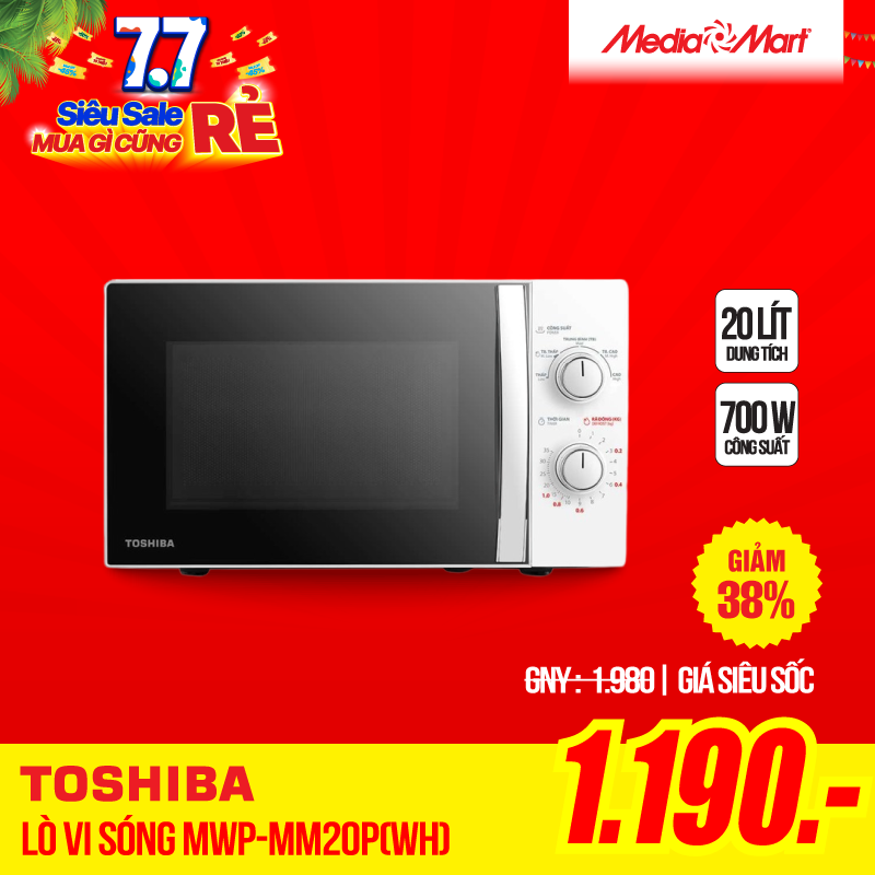Lò vi sóng cơ 20L Toshiba MWP-MM20P(WH)