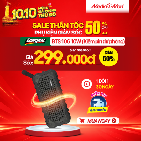 Loa bluetooth Energizer BTS 106 10w (Kiêm pin dự phòng)