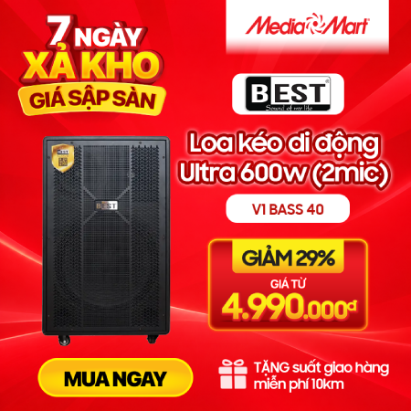 Loa kéo di động Best Ultra V1 600w Bass40