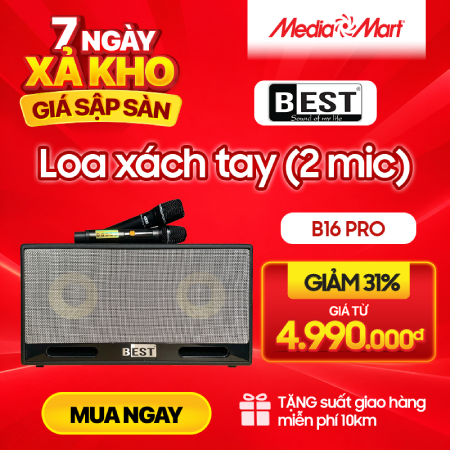 Loa xách tay Best B16 Pro (2 mic)