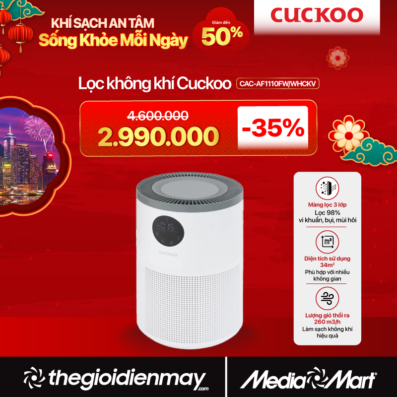 Lọc không khí Cuckoo CAC-AF1110FW/WHCKV