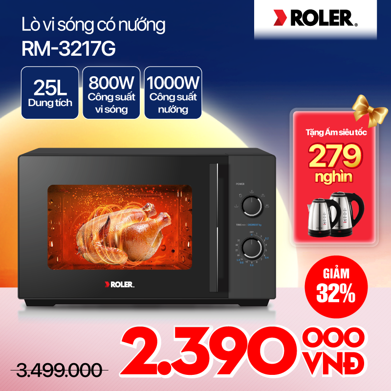 LVS cơ có nướng 25L Roler RM-3217G