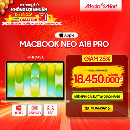 Macbook Neo A18 Pro 13 MHFD4SA/A Citrus