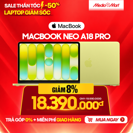 Macbook Neo A18 Pro 13 MHFD4SA/A Citrus
