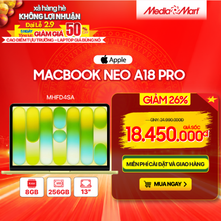 Macbook Neo A18 Pro 13 MHFD4SA/A Citrus