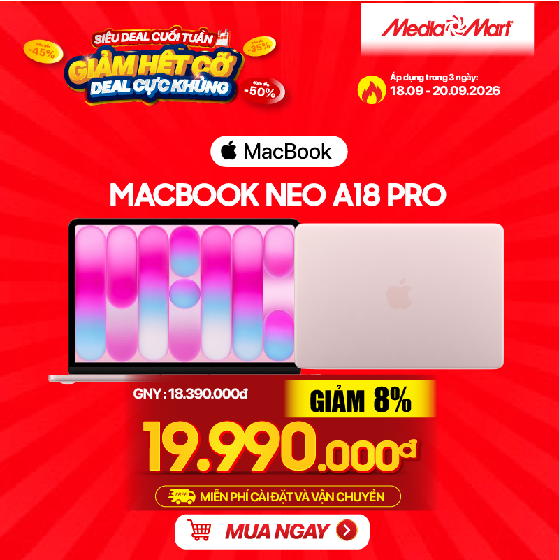 Macbook Neo A18 Pro 13 MHFH4SA/A Blush