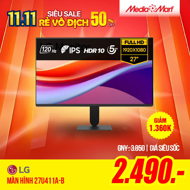 Màn hình LG 27U411A-B
