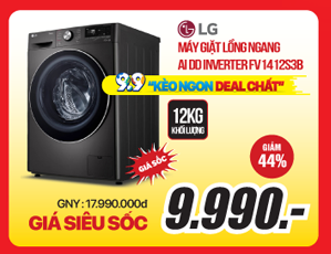 Máy giặt LG 12Kg giá chỉ 9.9 Triệu
