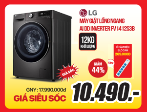 Máy giặt LG 12Kg giá chỉ 9.9 Triệu