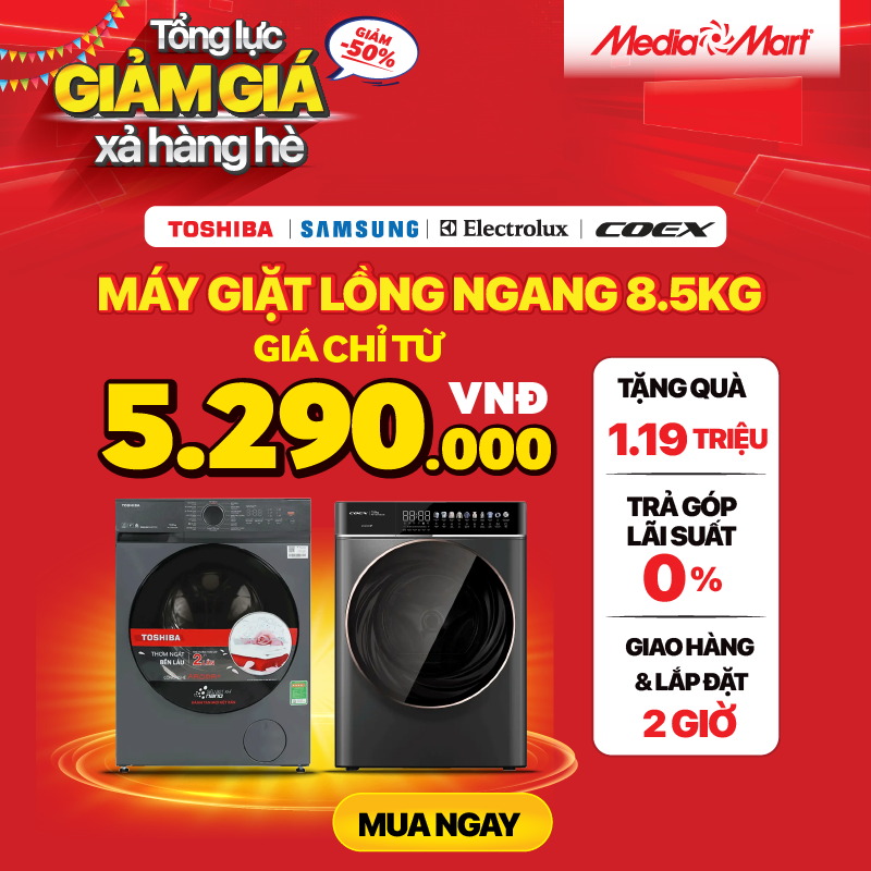 Máy giặt lồng ngang 8.5kg sale T9