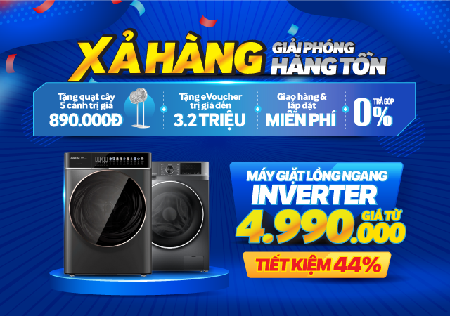 Máy giặt lồng ngang giá chỉ từ 4.990.000đ (Click ngay)