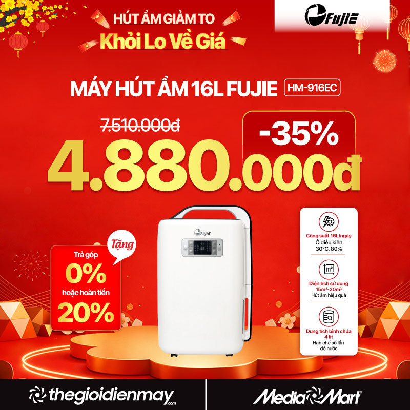 Máy hút ẩm 16L FujiE HM-916EC