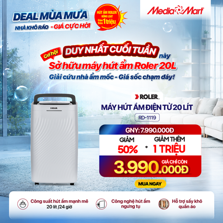 Máy hút ẩm điện tử 20 lít Roler RD-1119