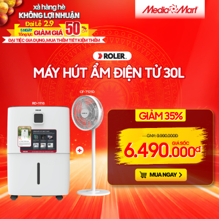 Máy hút ẩm điện tử 30 lít Roler RD-1116