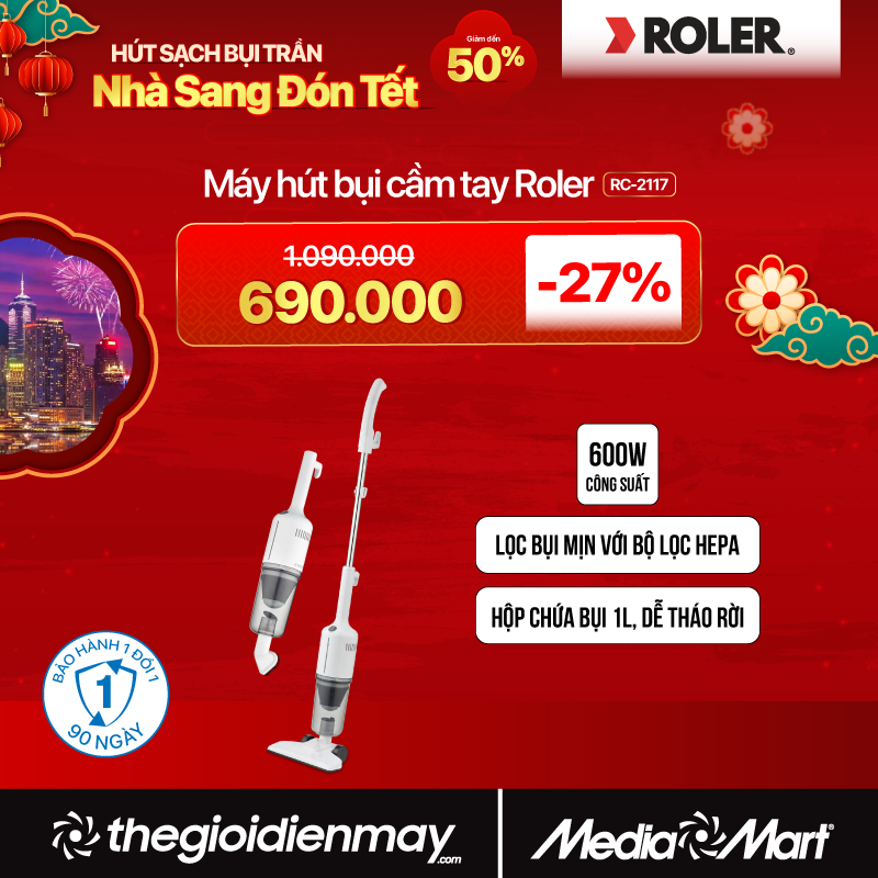 Máy hút bụi cầm tay Roler RC-2117