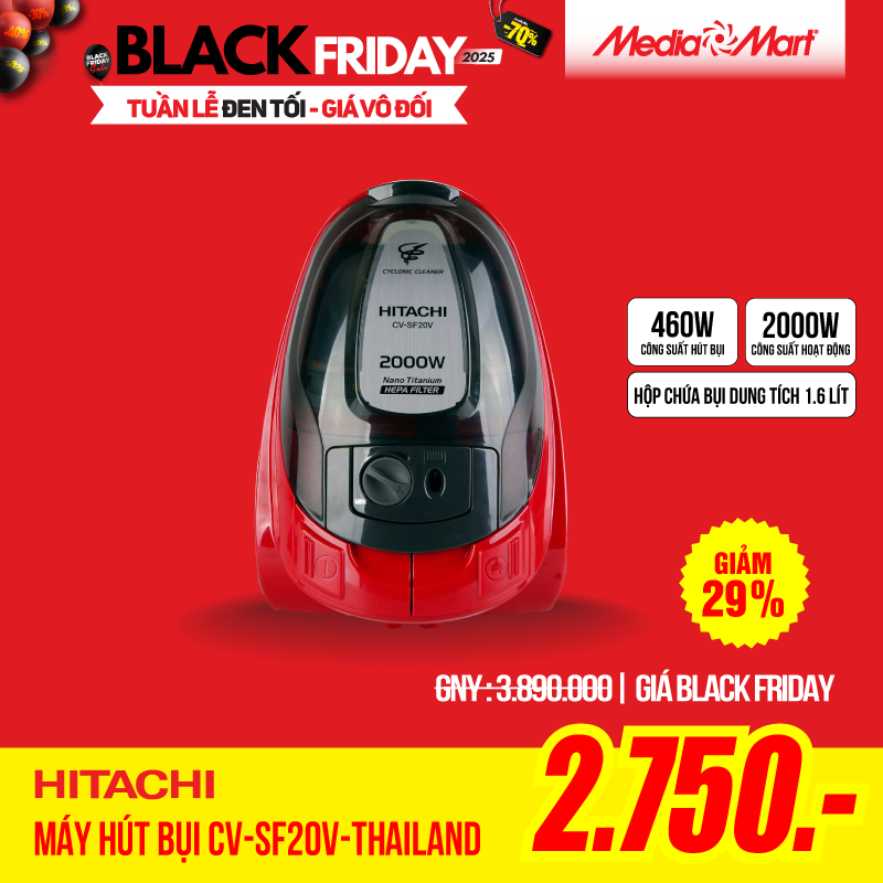 Máy hút bụi Hitachi CV-SF20V- Thailand