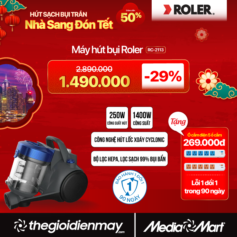 Máy hút bụi Roler RC-2113