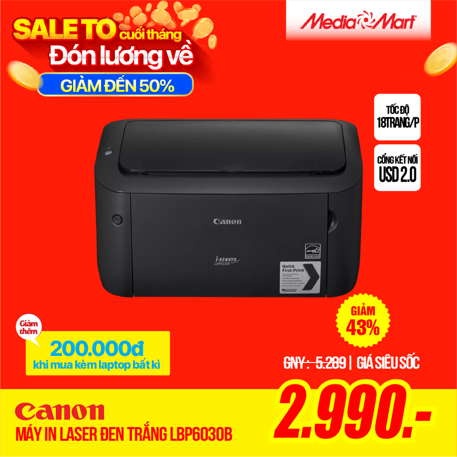 Máy in laser đen trắng Canon LBP6030B