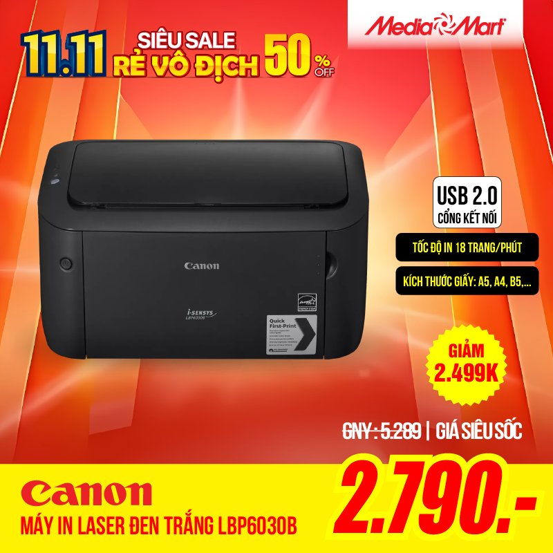 Máy in laser đen trắng Canon LBP6030B