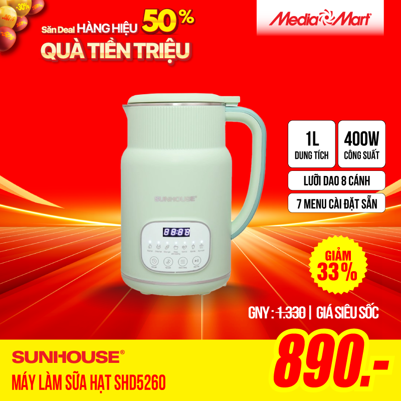 Máy làm sữa hạt Sunhouse SHD5260